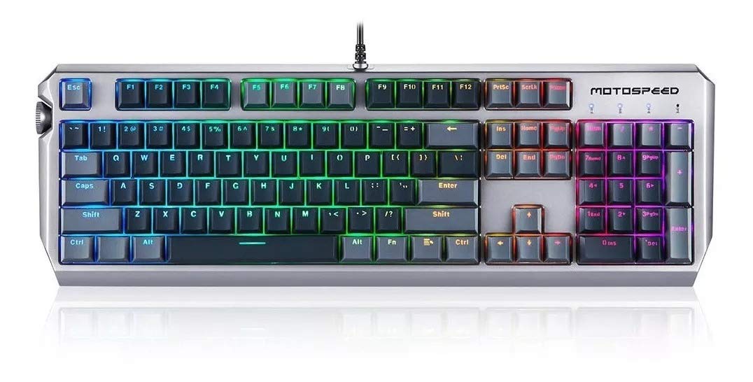 Teclado Mecânico Motospeed CK80 Preto Switch Azul RGB | Amazon.com.br